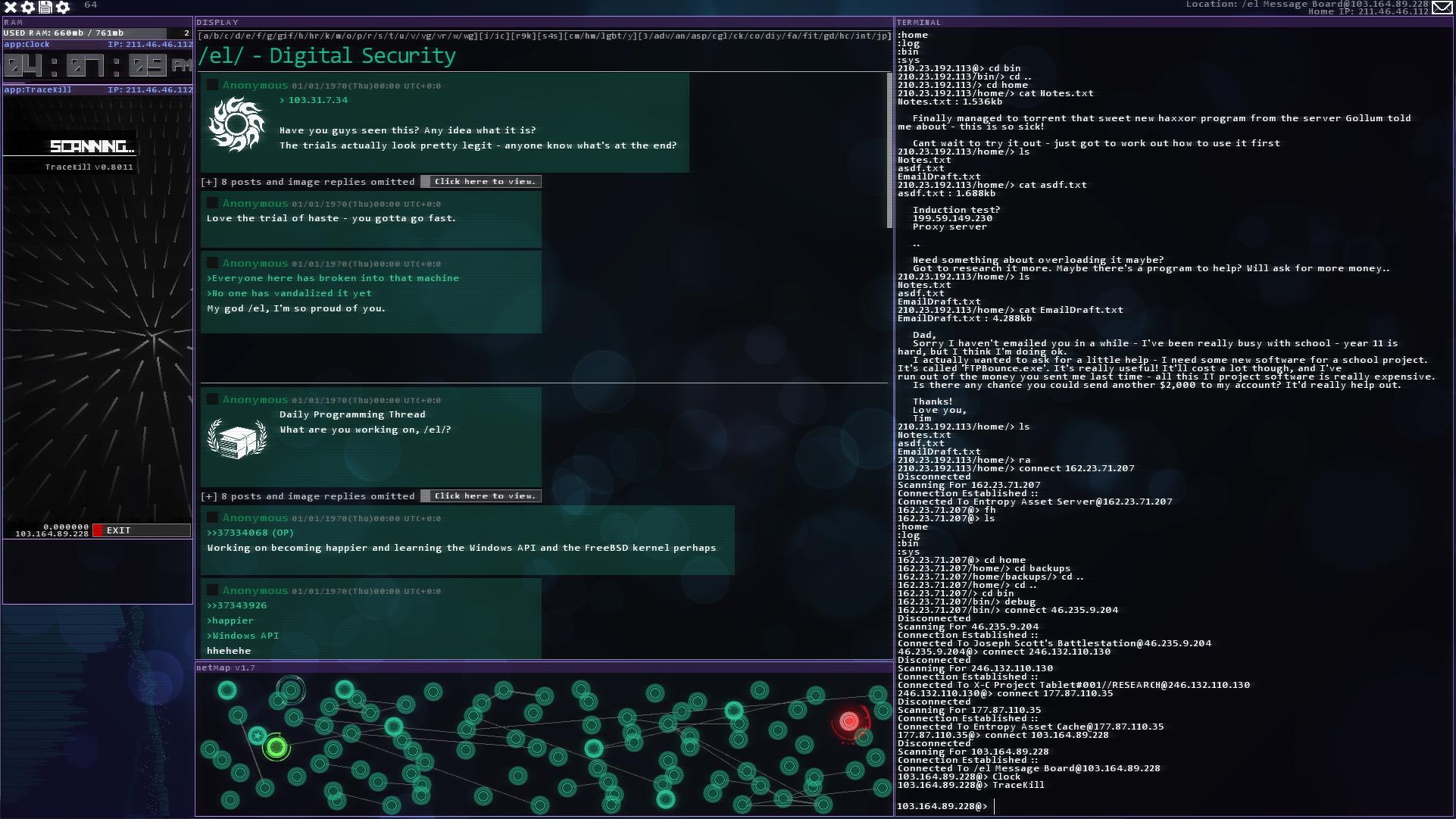 Hacknet is a hacking game with real hacking